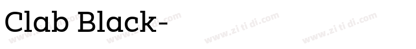 Clab Black字体转换